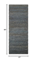 SAFAVIEH Natural Fiber Collection Runner Rug - 2'3" x 8', Grey, Handmade Jute, Braided Woven Design, Ideal for Living Room, Bedroom (NF212G) - color: Grey, size: 2'3" x 8' (Runner)