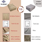 YUSOKI Sherpa Twin XL Blanket-3D Stylish Design Super Soft Fuzzy Cozy Warm Blanket Thick Plush Fluffy Furry Blankets for Teen Girls Women Couch Bed Sofa Chair Men Boys Gift(Tan,65"x90") - color: Tan-(without Pillows), size: Twin XL (65" x 90")