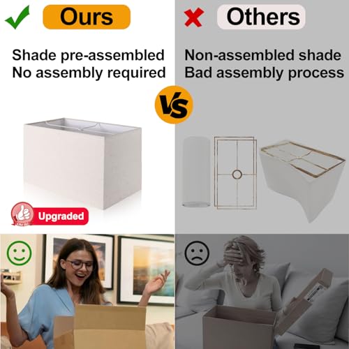 21" Touch Bedside lamps with 2 USB & AC Outlets, 3-Way Dimmable Bedside Table Lamps Set of 2 for Bedroom Living Room Office Reading, White Shade Lamps for Night Stands, 2700K LED Bulbs Included - color: (2 Pack)White Cream Linen & Brushed Gold (Base)-2700