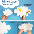 Ayfjovs 10 PCS 3D Cloud Decorations - White Hanging Clouds for Ceiling, Party Decorations, Ornaments, Wedding, Nursery, Children Room, Baby Baptism Party - style: 3D Style-10pcs