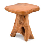 Small Side Table, Freeform Live Edge Wood Stool, Unique Design Natural Plant Stand for Patio, Garden, Yard, Living Room, Bedroom - size: 14"D x 13"W x 14.5"H