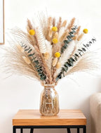 Pampas Grass Boho Decor Bouquet - Natural Dried Flowers Including Billy Balls,Eucalyptus,Bunny Tails Grass,Multi-Scene Decor for Home/Wedding/Living Room/Entryway | Versatile Ins-Style Home Ornament