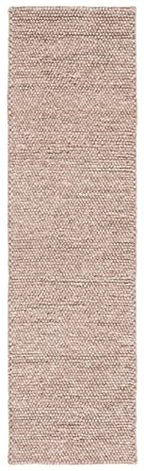SAFAVIEH Natura Collection Runner Rug - 2'3" x 8', Brown, Handmade Wool Blend, Textured Design, Ideal for Hallway, Bedroom, Foyer (NAT620T) - color: Brown, size: 2'3" x 8' (Runner)