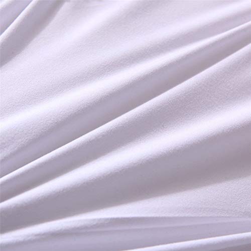 Feelyou Queen Duvet Cover Set Pinch Pleated Bedding Sets Pintuck Tufted Microfiber Polyester Luxury Comforter Cover with 2 Pillow Shams White, Solid Geometric Pattern 3 Pieces - color: White, size: Queen