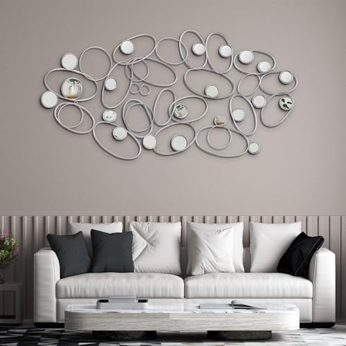 Tandefio 7 Pcs Decorative Mirrors Home Wall Art Decor Hanging Mirrors Wall Art for Living Room Bedroom Entryway 60 x 20 Inches