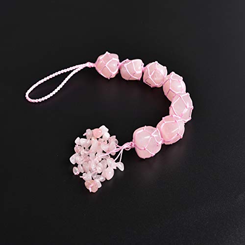 Hanging Ornaments Natural Rose Quartz Ornaments Home Decor Gemstones Reiki Feng Shui Ornament Window Wall Ornament - color: A-style 6