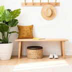 Water Hyacinth Storage Basket with Wooden Lid, 10.2" D x 5.1" H Handwoven Round Organizer for Shelf, Closet & Pantry (Medium) - size: Medium