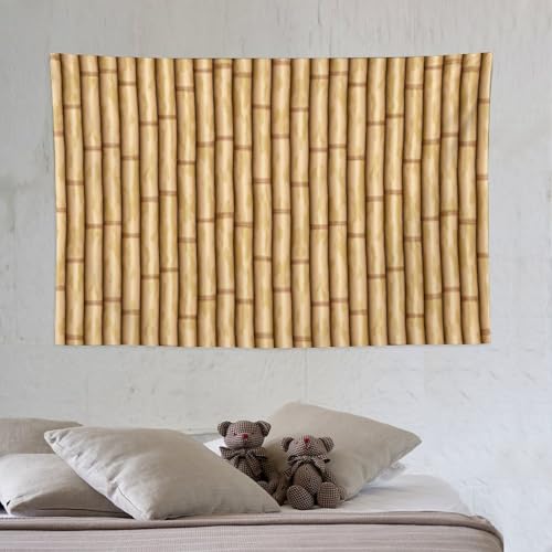 HZOHNAGO Bamboo Tapestry Retro Brown Bamboo Pattern Printed Wall Tapestry Painting Wall Hanging for Bedroom Living Room Dorm 60" W x 40" H - color: Bamboo-2, size: 60"L x 40"W