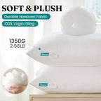 Oubonun 28 x 28 Throw Pillow Inserts - Soft, Plush & Decorative Down Alternative Pillows for Couch Sofa Bed, Machine Washable - White, Pack of 2 - size: 28x28 Inch (Pack of 2)