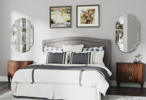 Decorative Mirrors for Wall Decor, 24" x 36" Large Beveled Wall Mirror for Living Rroom Dining Room Bathroom Bedroom Entryway, Vanity Mirror Hang Horizontally or Vertically - size: 36"L x 24"W