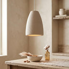 JAYMP Wabi Sabi Pendant Light for Dining Room Kitchen Island Light Hallway Restaurant Hanging Lamp E26 Base Japanese Style Wine Bottle Shape Lighting Fixture, 1 Pack (Light Brown,A Shape, D35×H51cm) - color: Light Brown,A, size: D35×H51cm