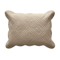 Calla Angel Sage Garden Luxury Pure Cotton Matelasse Quilted Pillow Sham, Standard, 20x26, Coffee - color: Coffee, size: Standard
