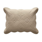 Calla Angel Sage Garden Luxury Pure Cotton Matelasse Quilted Pillow Sham, Standard, 20x26, Coffee - color: Coffee, size: Standard
