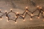 612 Vermont 100 Clear Mini Christmas String Lights on Brown Wire Cord, UL Approved for Indoor/Outdoor Use, 18 Foot of Lighted Length, 20 Foot of Total Length - size: 100 Light