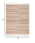 SAFAVIEH Area Rug 8x10 - Natura Collection - Large - Natural & Beige, Flat Weave Wool & Jute, Boho Braided Tassel Design, Ideal for Living Room, Bedroom, Dining Space (NAT278A) - size: 8' x 10' (Rectangular)