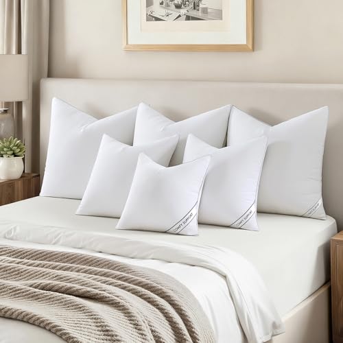 MIULEE 18x18 Inch Pillows Inserts, Pack of 4 Down Alternative Virgin Filling Comfy Support Throw Pillows for Sofa Couch Bed - size: 18x18