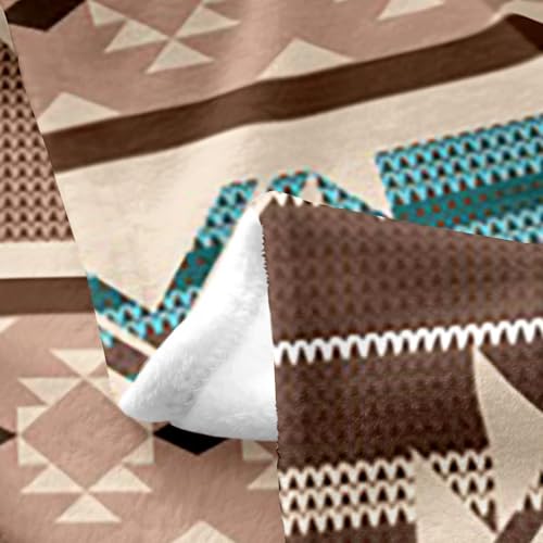 Western Flannel Fleece Blanket Throw Size, Aztec Throw Blanket, Exotic Nordic Style Bohemian Fuzzy Blanket, Indian Tribe Ethnic Tribal Arrow Soft Microfiber Plush Bed Blanket, Beige Brown - color: Multi 09, size: Throw