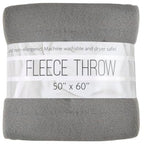 50x60 Throw Blankets, Ultra Soft Hypoallergenic Fleece Fall Throw Blanket for Livingroom, Couch, Chair, Bed, Grey Heather - color: Heather Grey