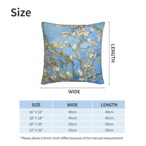 Blossom Throw Pillow Covers 18 X 18 Inch Set of 2 Pillow Cases Decoration Cushion Cover for Sofa Bedroom Living Room Outdoor - color: Blossom