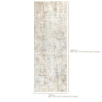 Capslpad 2x6 Beige Abstract Hallway Runner, Ultra Soft Fabric Washable Runner Rug, Non-Slip Rubber Backing, Stain Resistant Low Pile Runners for Hallways, Kitchen, Entryway, Bedroom, Laundry - color: Beige, size: 2' x 6' (Runner)