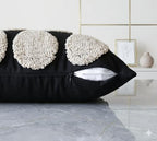 Zealax Black Cream 12x20 Pillow Cover, Cute Easter Throw Pillow Covers Neutral Decorative Lumbar Pillow Cases, Modern Accent Tufted Oblong Pillow Woven Sham for Couch Bed Living Room, 1PC - size: 20" x 12" (Pack of 1)