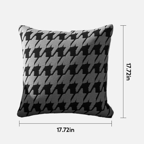 Soft Flannel Lightning Pattern Pillow Covers Decorative Throw Cushion Case for Sofa Couch Living Room with Hidden Zipper - color: Dark Gray02