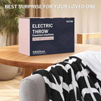 VENTIMI Electric Blanket Heated Throw, 50" x 60" Heated Blanket with 5 Heat Levels & 3 Hours Auto Off, Fast Heating Blankets with ETL & FCC Certification, Black - color: Black, size: Throw