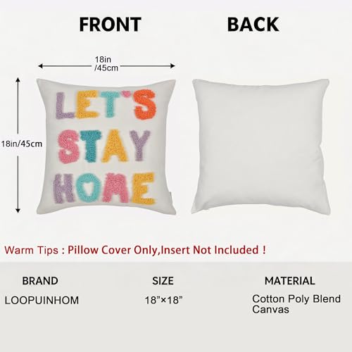 "Be Our Guest Boho Pillow Covers 18X18 Inch Decorative Words Tufted Throw Pillow Covers Farmhouse Pillow Case for Couch Sofa Bed Living Room Bedroom, Teal/Yellow/Lilac - color: Be Our Guest, size: 18" x 18" (Pack of 1)