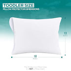 Set of 4 Pillow Protectors with Zipper Toddler Size, Bed Bug and Dust Mite Proof Pillow Covers, Ultra Soft Pillow Encasements, Moisture Wicking and Waterproof Pillow Cases by Utopia Bedding (White) - size: Toddler (Pack of 4)