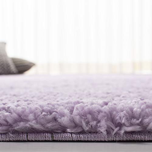 SAFAVIEH August Shag Collection Accent Rug - 2' x 3', Lilac, Solid Design, Non-Shedding & Easy Care, 1.2-inch Thick Ideal for High Traffic Areas in Entryway, Living Room, Bedroom (AUG900V) - color: Lilac, size: 2' x 3' (Rectangular)