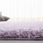 SAFAVIEH August Shag Collection Accent Rug - 2' x 3', Lilac, Solid Design, Non-Shedding & Easy Care, 1.2-inch Thick Ideal for High Traffic Areas in Entryway, Living Room, Bedroom (AUG900V) - color: Lilac, size: 2' x 3' (Rectangular)