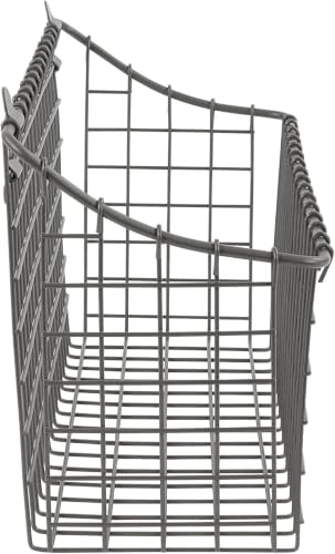 Spectrum Extra Large Wire Wall Mount Storage Basket Industrial Gray, Vintage Wire Basket Wall Mount Organizer Modern for Pantry Kitchen and Bath, Versatile Wall Mount Storage Basket Wire Caddy - size: Extra Large