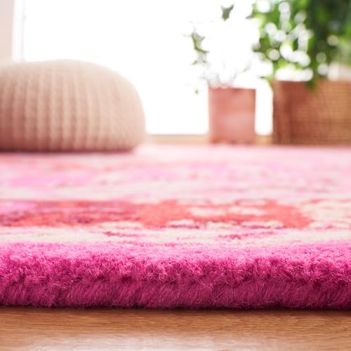 SAFAVIEH Bellagio Collection Accent Rug - 2'3" x 5', Red & Pink, Handmade Medallion Wool, Ideal for High Traffic Areas in Entryway, Living Room, Bedroom (BLG545B) - color: Red/Pink, size: 2'3" x 5' (Rectangular)