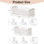 Nonam Macrame Storage Baskets, Boho Decor Style Woven Storage Boxes for Home Organization, Toilet Tank Shelf Cabinet Organizer Baskets,Set of 2-Weave White