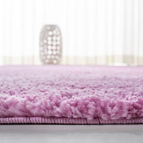 SAFAVIEH August Shag Collection Accent Rug - 2' x 3', Pink, Solid Design, Non-Shedding & Easy Care, 1.2-inch Thick Ideal for High Traffic Areas in Entryway, Living Room, Bedroom (AUG900X) - color: Pink, size: 2' x 3' (Rectangular)