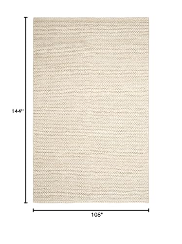 SAFAVIEH Natural Fiber Collection Area Rug - 9' x 12', Ivory, Handmade Jute, Ideal for High Traffic Areas in Living Room, Bedroom (NF520A) - size: 9' x 12' (Rectangular)