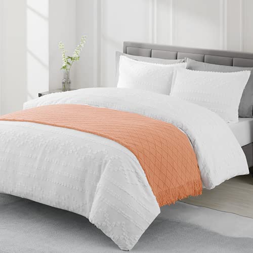 BOURINA Orange Throw Blanket 50 x90 Inches Throw Textured Solid Soft Sofa Throw Bed Runner Couch Cover Knitted Decorative Blanket Bed Runner - color: Coral, size: 50"x90"