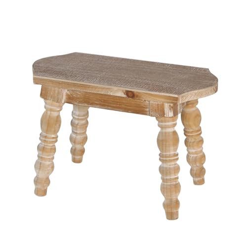 dwellington Wooden Bathroom Wood Foot Stool for Adults Kids, Bedside Step Planter Stool for Kitchen(Natural) - color: Natural