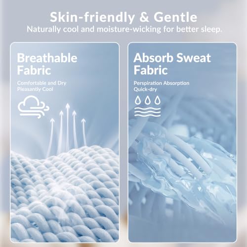 Exclusivo Mezcla 100% Cotton Muslin Blanket for Bed, Twin Size 4-Layer Moisture-Wicking and Breathable Ultra Soft Gauze Blanket for Spring Summer, 60"x80", Ice Blue - color: Ice Blue, size: Twin (60"x80")