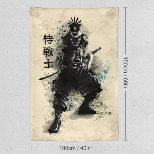 JOKIMAL Japanese Samurai Art Tapestry Poster Wall Art Decor for ApartmentHomeDorm Living Room Bedroom 40"x60" - color: Samurai 2