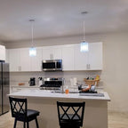 TISLYCO Modern Crystal Pendant Light Fixtures Set of 2, Ceiling Hanging Crystal Chandelier Over Kitchen Island Sink Lighting,Chrome Pendant Lighting For Dining Room, Bathroom, Hallway, EntryWay,Closet - color: 5.9"x5.5"-2*Silver pendant light