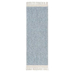 Lahome Belle Boho Kitchen Runner Rugs, 2x6 Laundry Room Rug Lightweight Bathroom Runner Woven Cotton Throw Mat with Tassels, Farmhouse Washable Blue Rug Low Pile Runners for Hallways Entry - color: Blue/Multi, size: 2' x 6' (Runner)