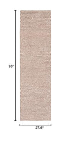 SAFAVIEH Natura Collection Runner Rug - 2'3" x 8', Brown, Handmade Wool Blend, Textured Design, Ideal for Hallway, Bedroom, Foyer (NAT620T) - color: Brown, size: 2'3" x 8' (Runner)