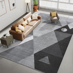 HOMFINE Washable Area Rug - Geometry Style Modern Rugs for Living Room, Bedroom, Machine Washable Rug Soft Non Slip Non Shedding Area Rug - Grey, 10'x14' - color: Grey, size: 10' x 14' (Rectangular)