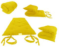 Twin Size Traditional Japanese Floor Futon Mattresses, Tatami Foldable Cushion Mats, Yoga, Meditaion 80 x 39 x 3 (Yellow) - color: Yellow