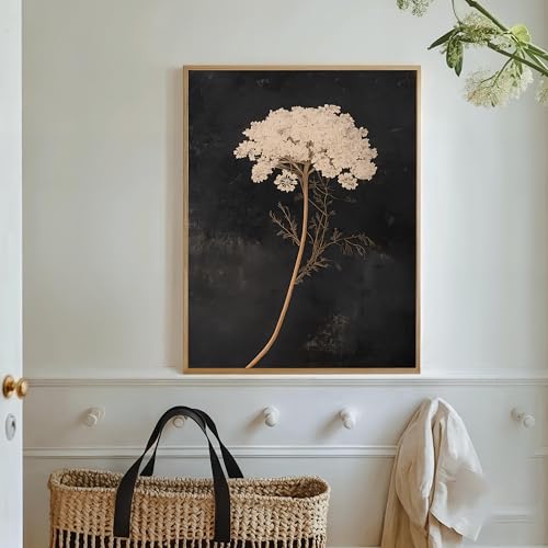 SKTBJWNYK Moody Floral Printable Wall Art Vintage Dark Floral Poster Picture Prints Decor Nature Plant Artwork for Farmhouse Living Room or Bedroom 16x24 Inch Unframed - color: Vintage Dark Floral, size: 24"L x 16"W
