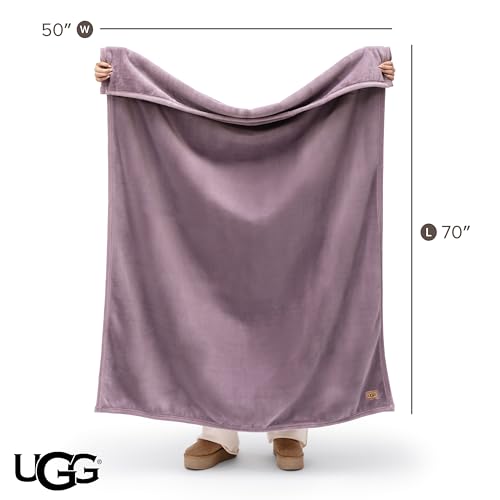 UGG Coco Throw Blanket – Soft & Cozy Fleece Blanket for Couch, Bed & Sofa, Perfect for Home Decor, House Warming Gifts or Luxurious Birthday Gifts for Women, 50" x 70", Purple Shadow - color: Purple