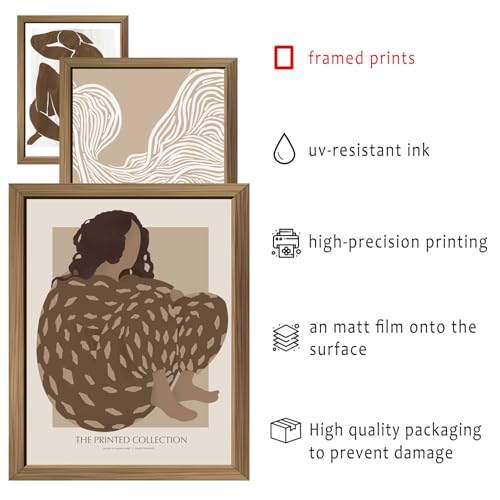 ANERZA 16 PCS Framed Boho Eclectic Wall Art Decor, Abstract Wall Collage Kit Prints for Bedroom Bathroom, Gallery Wall Frame Set, Minimalist Posters for Living Room Aesthetic, Beige and Brown Dorm Artwork - color: Linen, size: 12"x15" Framed