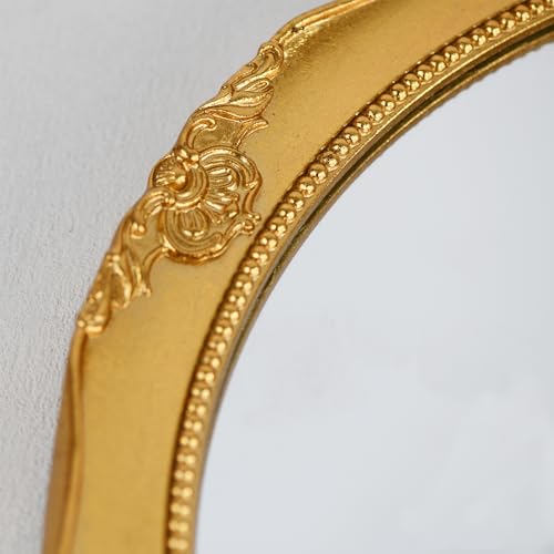 Funerom Vintage Decorative Wall Mirror Hanging Mirror Round (Gold 16 inch) - color: Gold 16 Inch