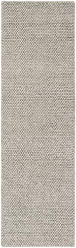 SAFAVIEH Natura Collection Runner Rug - 2'3" x 6', Silver, Handmade Wool Blend, Textured Design, Ideal for Hallway, Bedroom, Foyer (NAT620C) - color: Silver, size: 2'3" x 6' (Runner)